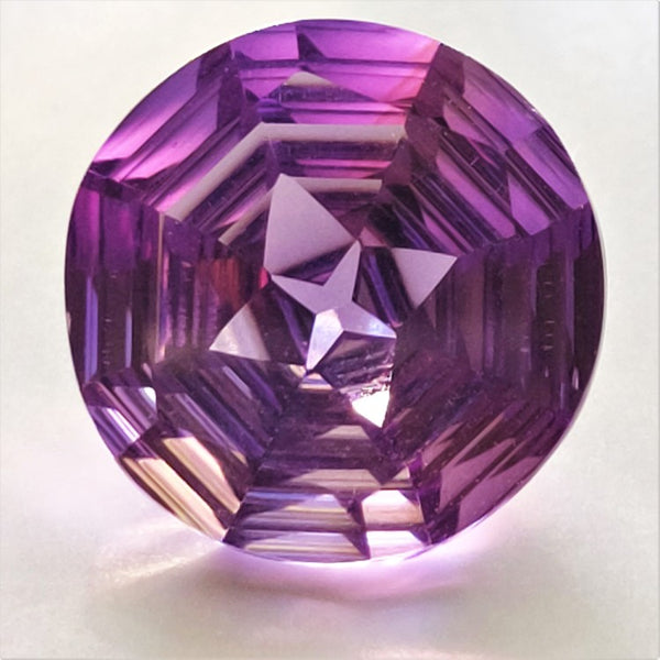 Amethyst 13.5mm Round Fantasy Cut Gemstone