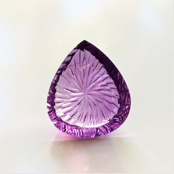 Amethyst 26.5x22.8mm Fantasy Pear Cut Gemstone