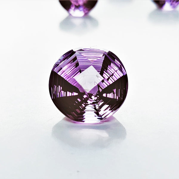 Amethyst 17mm Round Fantasy Cut Gemstone