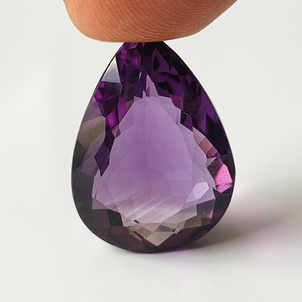 Amethyst 22x16mm Pear Cut Faceted Gemstone