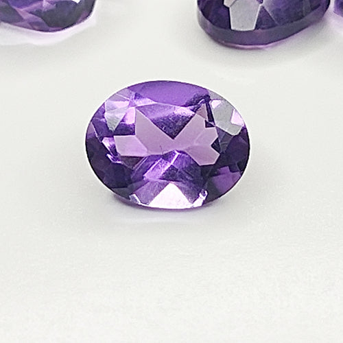 Amethyst 9x7mm Oval Faceted Gemstone