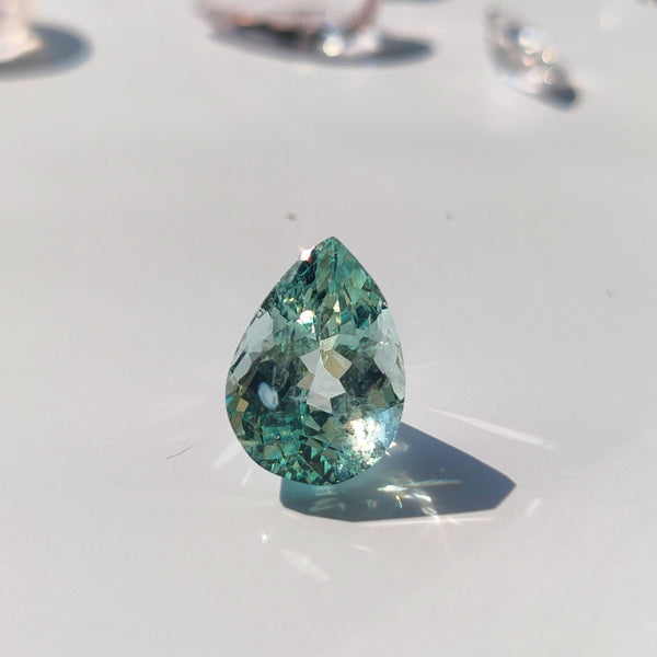 Aquamarine 12.5x9mm Pear  Cut Faceted Gemstone