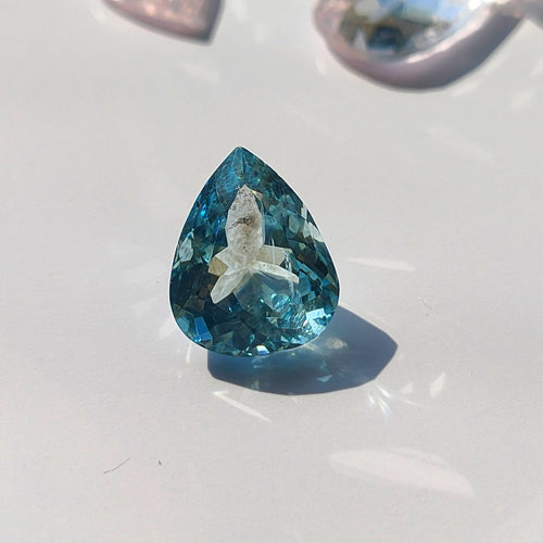 Aquamarine 11.7x9.3mm Pear Cut Faceted Gemstone