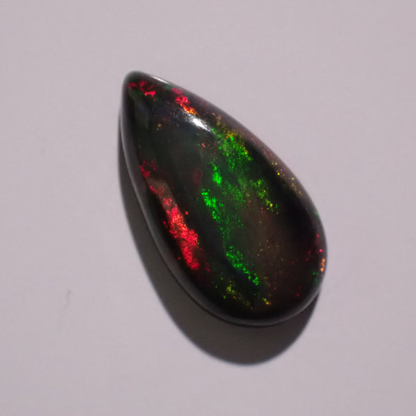 Black Opal 16x8.7mm Pear Cut Cabochon