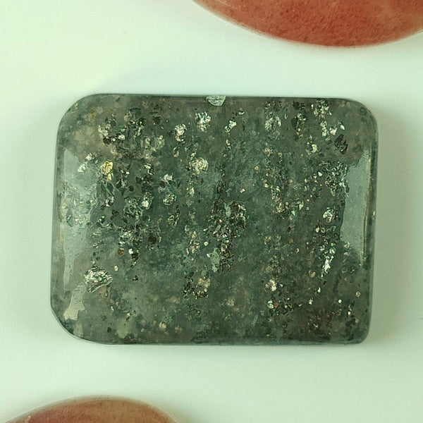 Black Sunstone 26x20mm Rectangular Cabochon