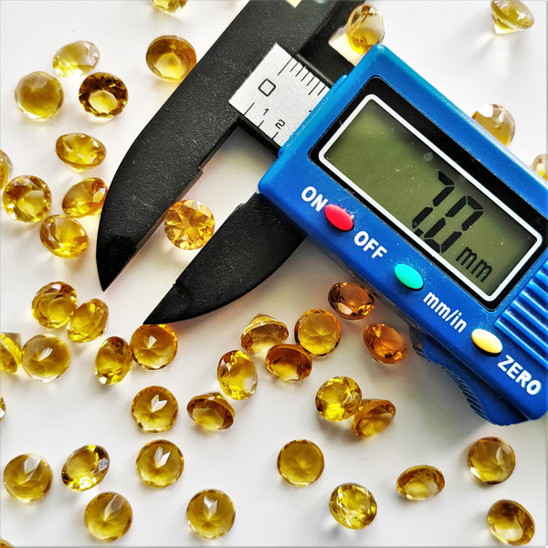 Citrine 7mm Round Faceted Gemstone