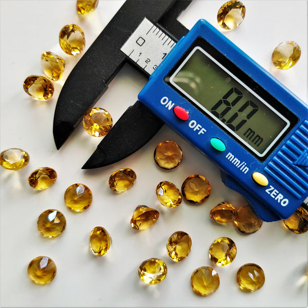 Citrine 8mm Round Faceted Gemstone