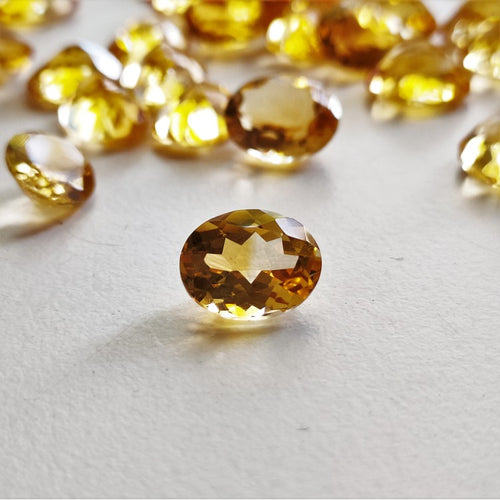 Citrine 10x8mm Oval Faceted Gemstone