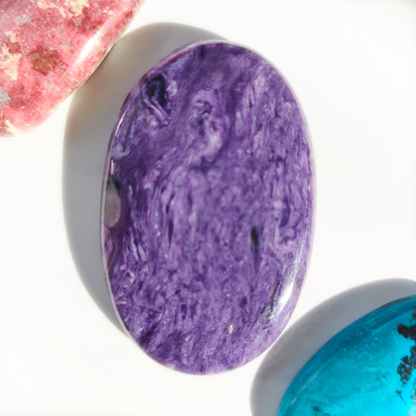 Charoite 38x25mm Oval Cabochon