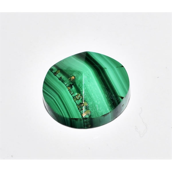 Malachite 10mm Round Conical Facet Loose Gemstone