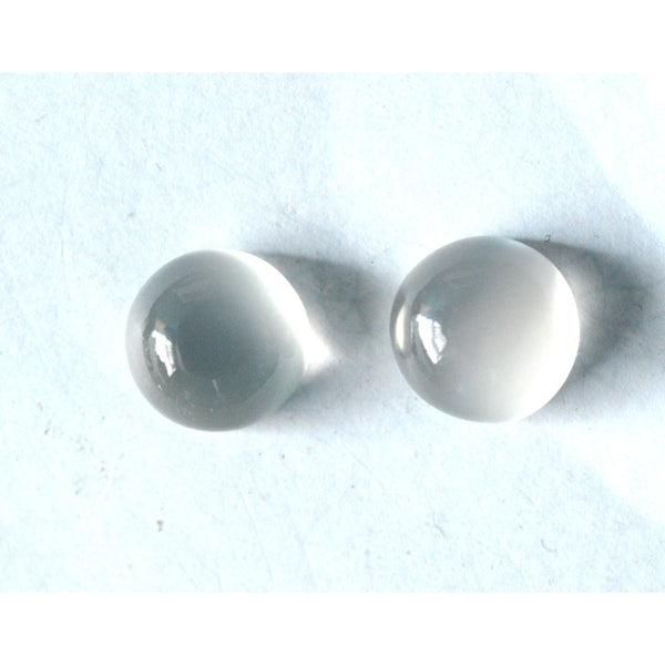 Moonstone 5mm Round Cabochon Pair
