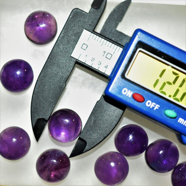 Amethyst 12mm Round Gemstone Cabochon