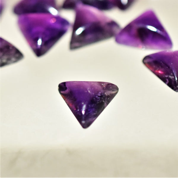 Amethyst 10mm Triangular Gemstone Cabochon