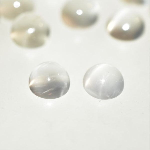 Moonstone 8mm Round Cabochon Pair