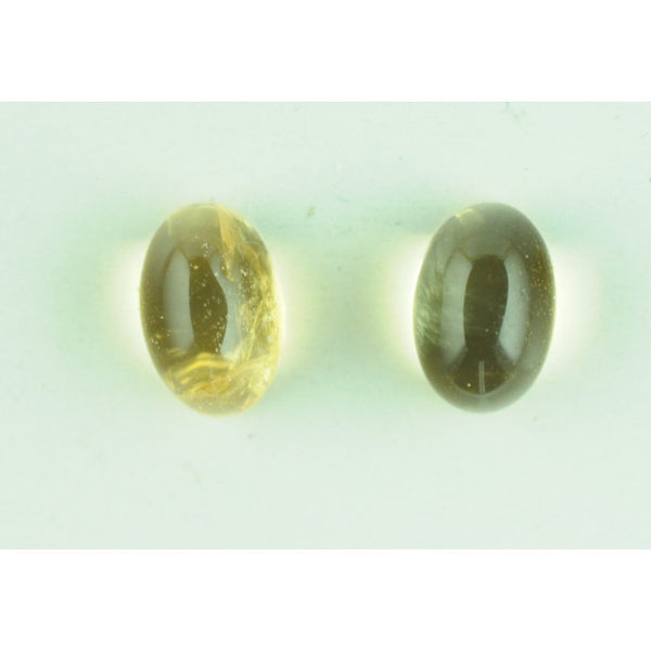 Citrine 6x4mm Oval Gemstone Cabochon Pair