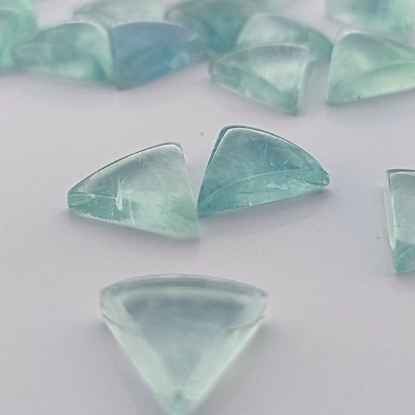 Fluorite 10mm Triangular Gemstone Cabochon