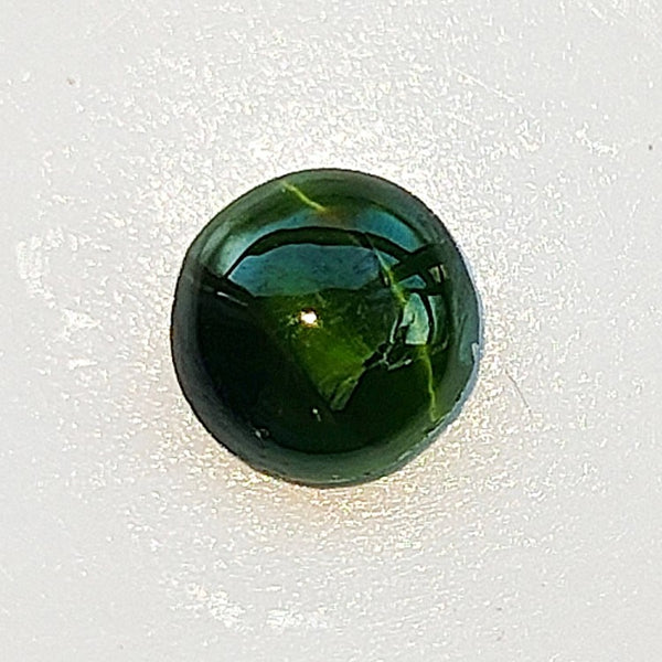 Green Cats Eye Diopside 7.4mm Round Cabochon