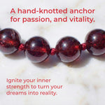 Garnet Hand-Knotted Bracelet | The anchor for passion