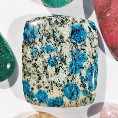 K2 Azurite 31x26mm Rectangular Cabochon