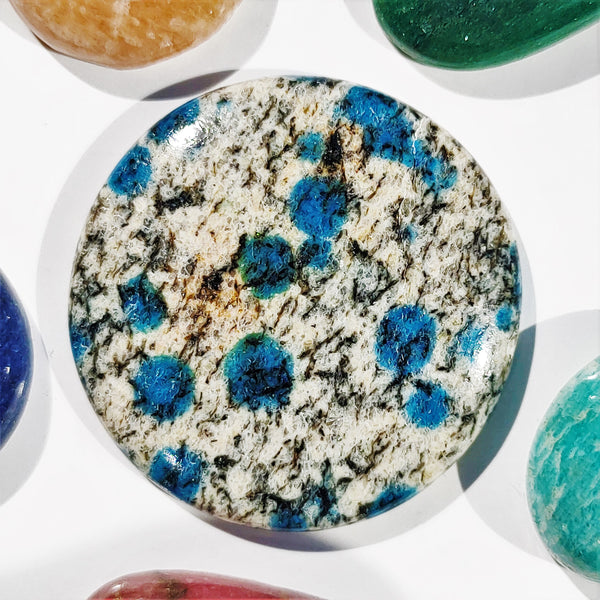 K2 Azurite 33mm Round Cabochon