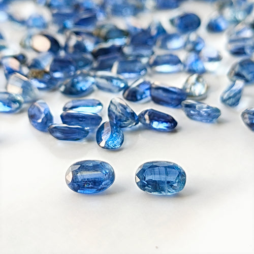 Kyanite 6X4mm Oval Faceted Pair