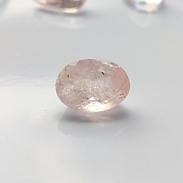 Morganite 11x7.8mm Oval Faceted Gemstone