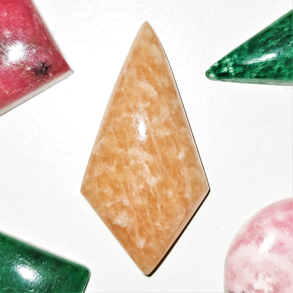 Red Amazonite 30x15mm Kite Cut Cabochon