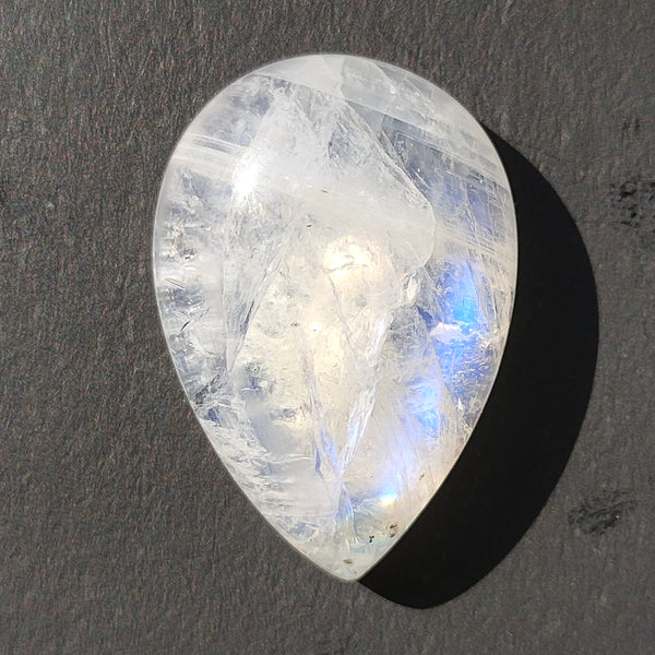 Rainbow Moonstone 26x18mm Pear Cut Cabochon