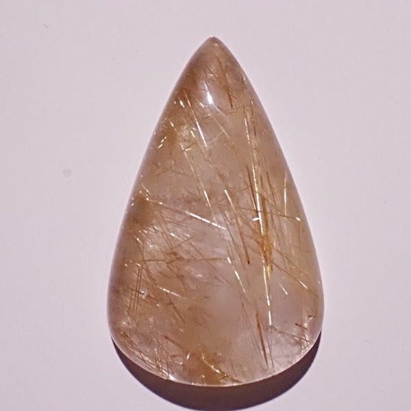 Rutilated Quartz 43x27mm Pear Cut Cabochon