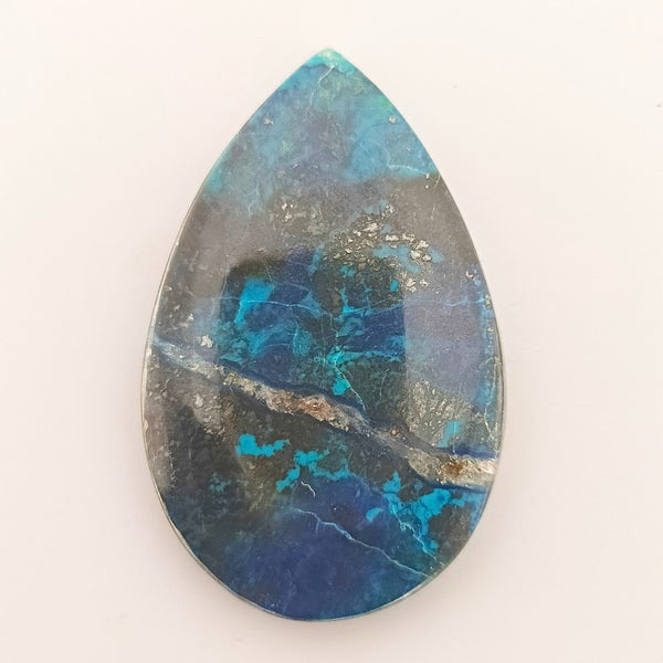 Shattuckite 34x22mm Pear Cut Gemstone Cabochon
