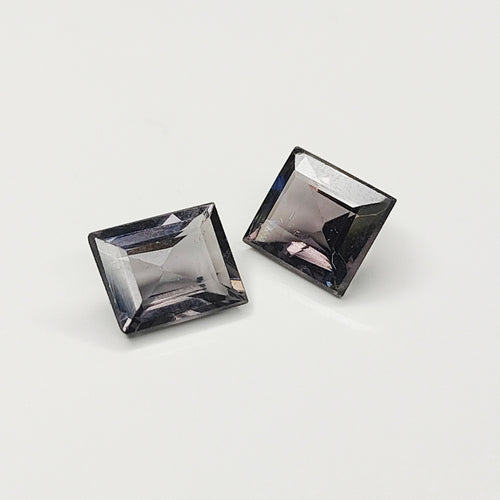 Natural Grey Spinel Rectangular Faceted Matched Pair | 6x5mm (1.7 ct) – SPN0003