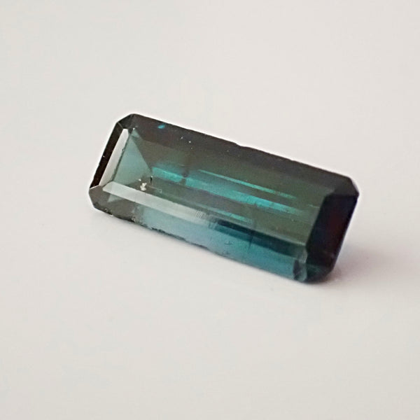 Indicolite Tourmaline 10.5x4.1mm Emerald Cut Gemstone