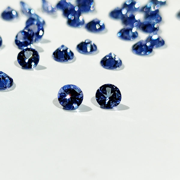 Tanzanite 4mm Round Faceted Gemstone Pair