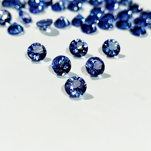 Tanzanite 4mm Round Faceted Gemstone x 6
