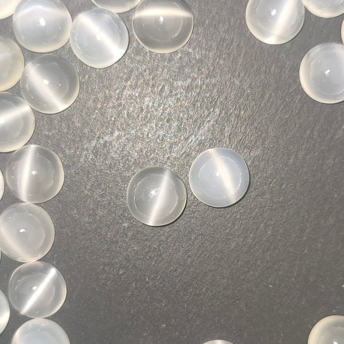 Moonstone 7mm Round Cabochon Pair