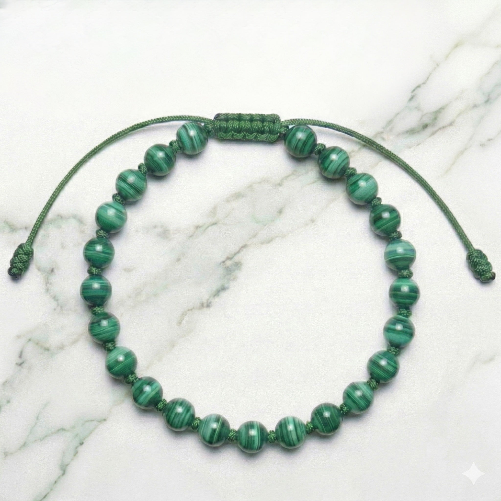 Malachite Hand-Knotted Bracelet | The Stone of Transformation