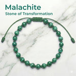 Malachite Hand-Knotted Bracelet | The Stone of Transformation